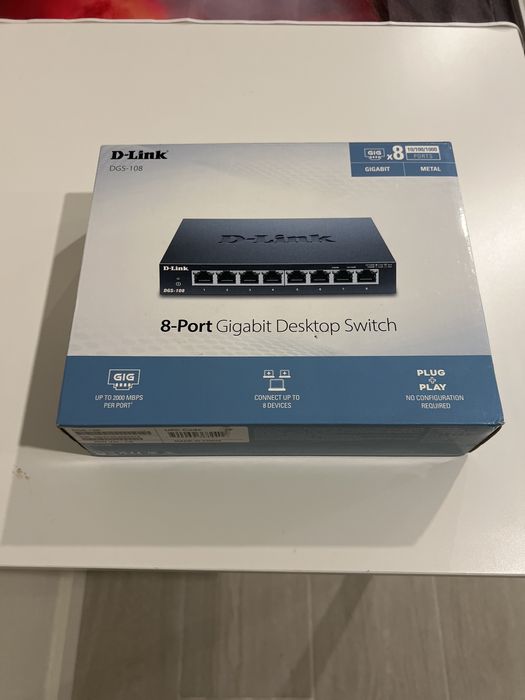 Switch 8 porta Gigabit