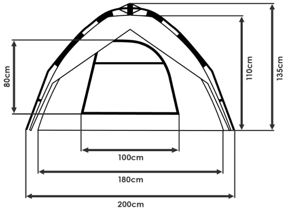 3 местная туристическая палатка flink 3