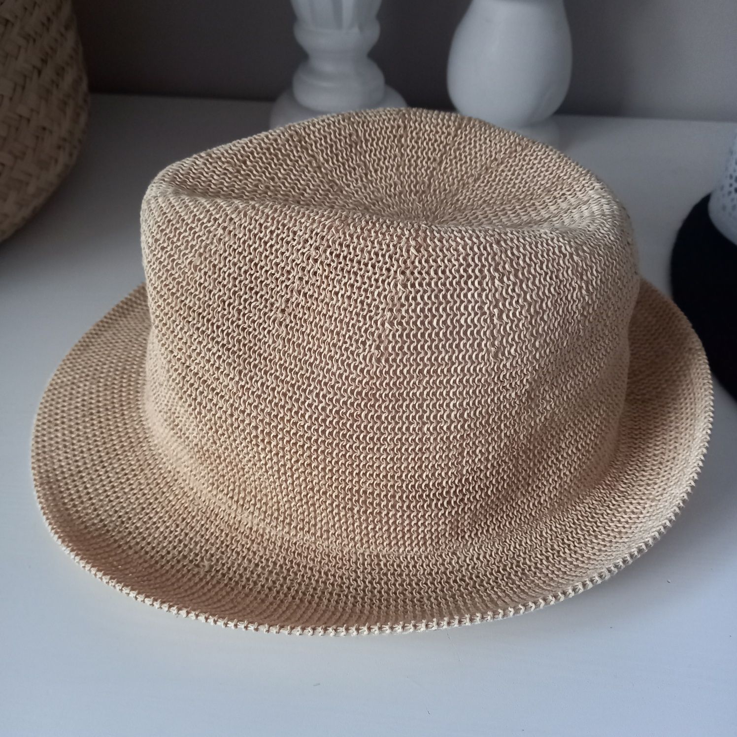 Kapelusz letni beżowy słomkowy unisex