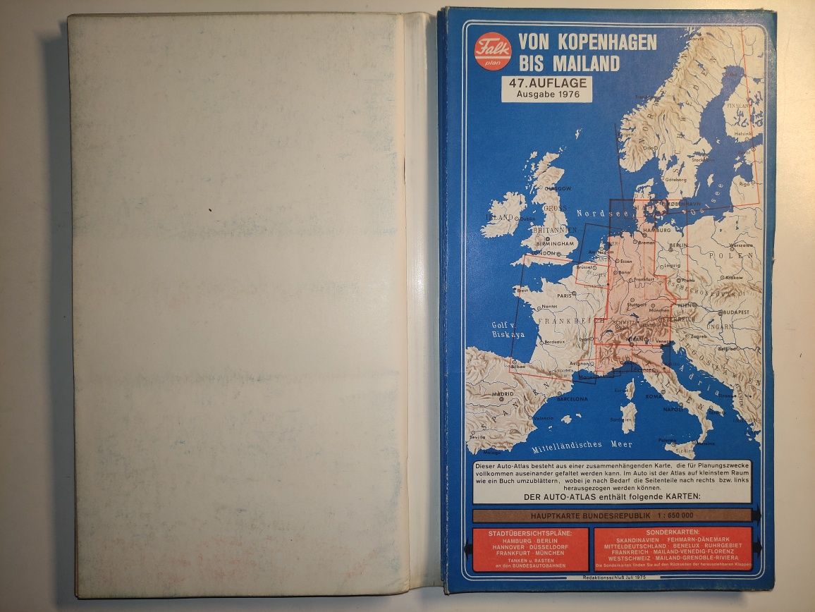 Atlas samochodowy Niemcy 1976r.