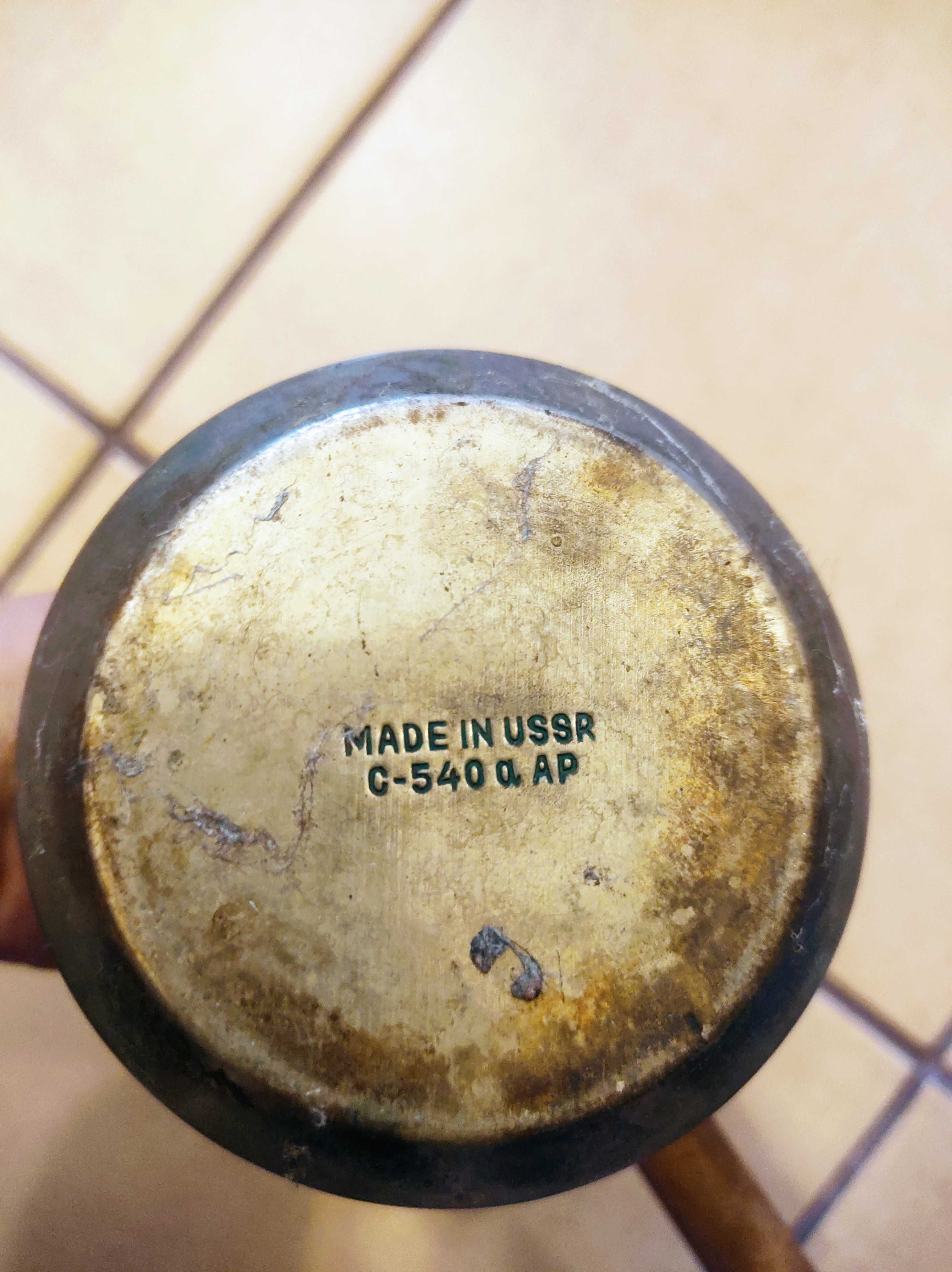 Made in USSR miedziany lub mosiężny dzbanek do kawy