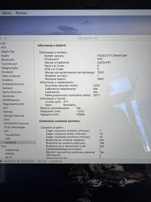 Laptop MACBOOK AIR 13 13 8GB 256SSD