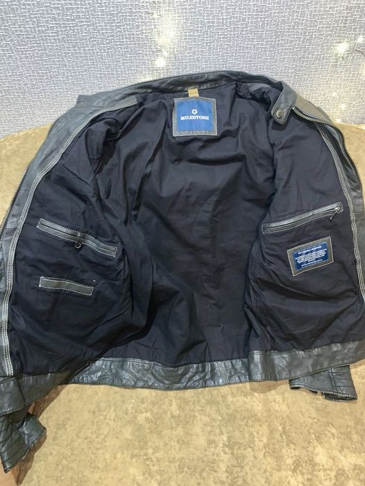 Куртка джинсовая с кожей