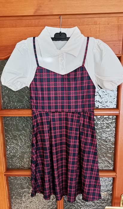 Śliczna, urocza, japońska sukienka Lolita Harajuku Kawaii. Rozmiar S.