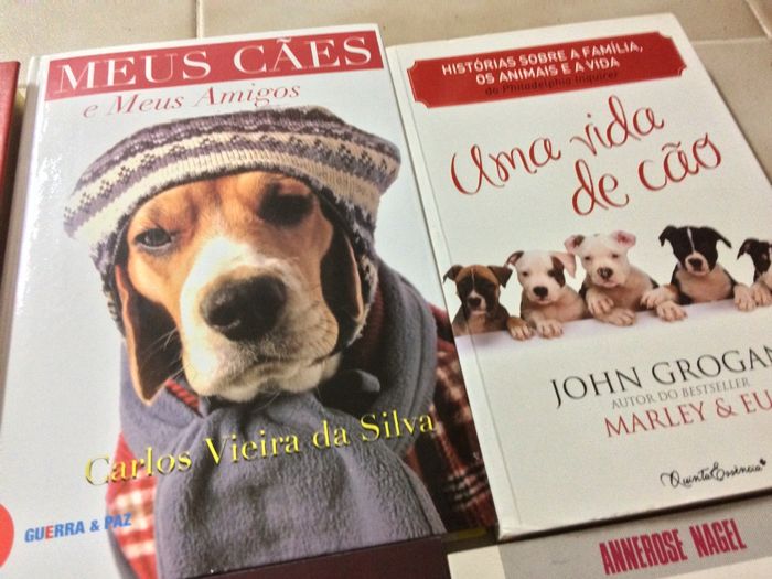 Cães, Livros de Cães, ofereço portes de envio, Preço por livro.