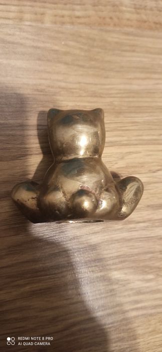 Mosiężna figurka panda