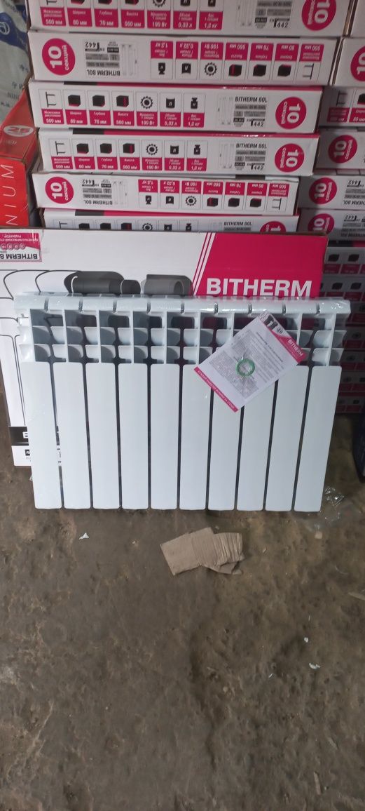 Біметалева радіатор марки Bitherm 350×80