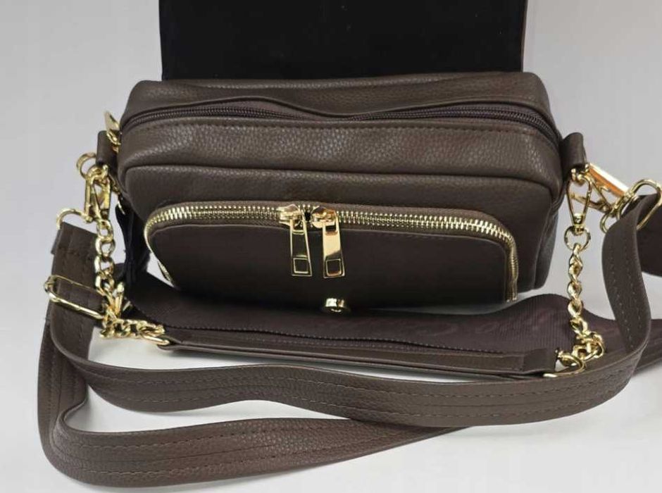 Massimo Contti torebka listonoszka biała ze złotą klapką serduszko