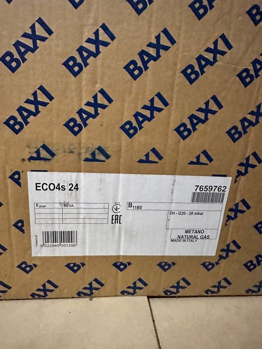 Газовий котел BAXI ECO4s 24 — НОВИЙ, в упаковці!

Продаю якісний італі