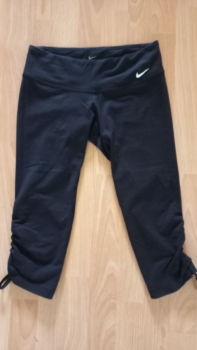 NIKE - czarne legginsy/getry/spodnie sportowe, roz. S/M