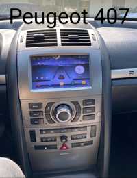 Rádio Android 12 com GPS Peugeot 407 (Novo)