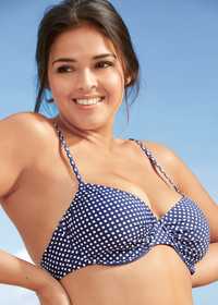 B.P.C biustonosz bikini fioletowy grochy ^40 (80D)