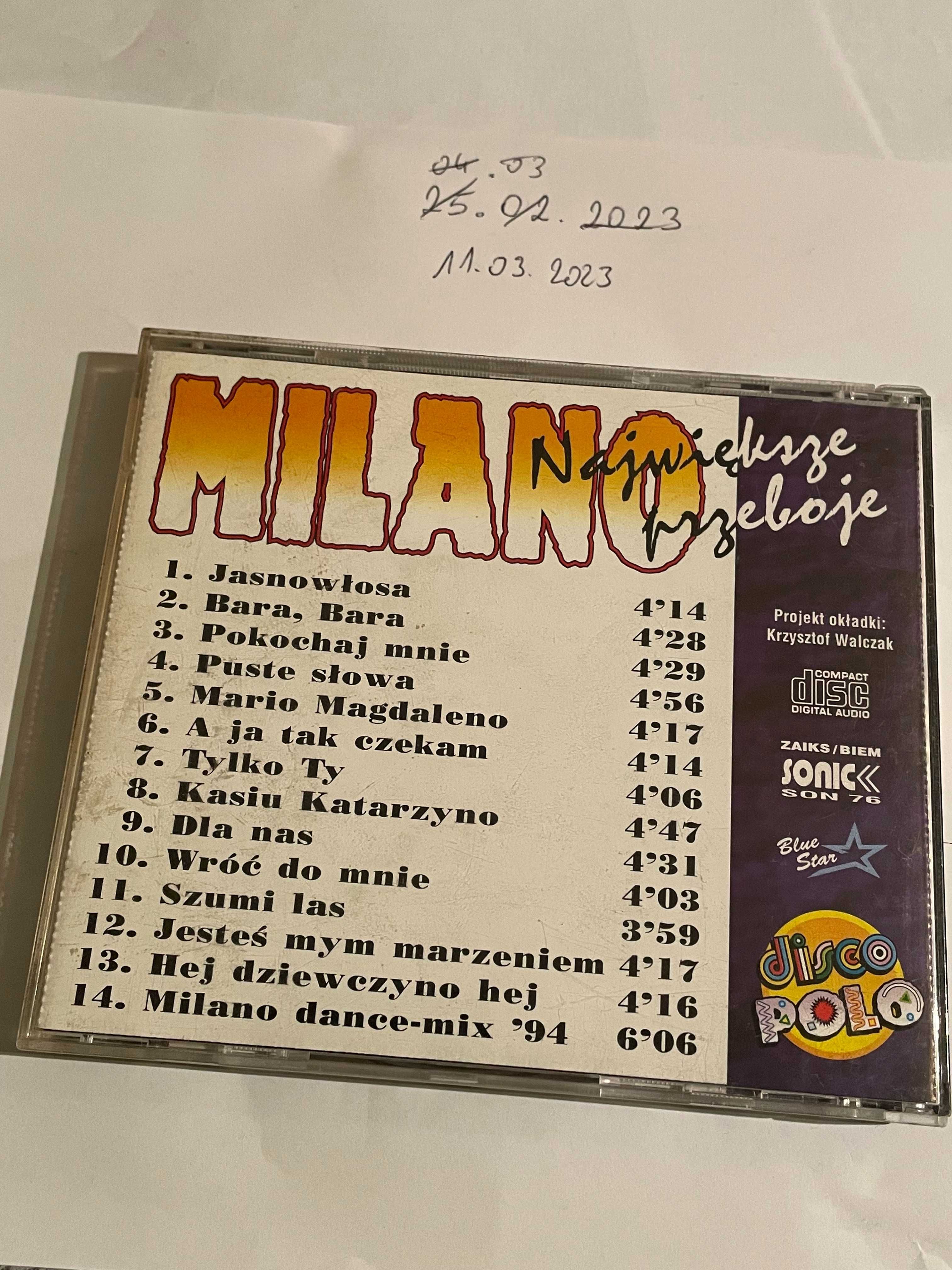 MILANO - największe przeboje - blue star - CD - 1994