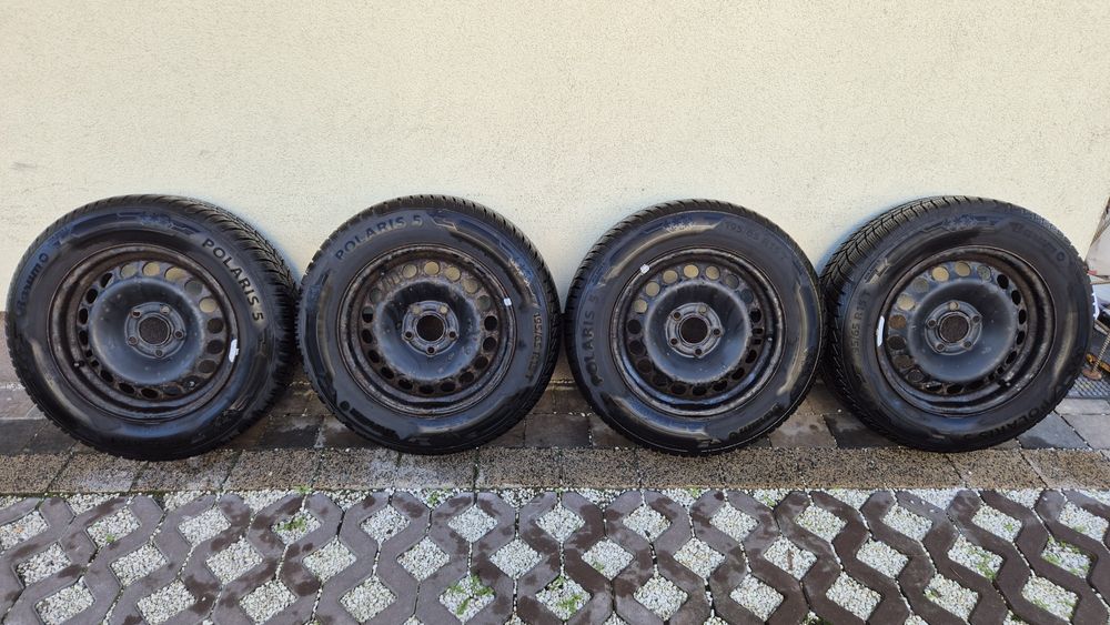 Koła felgi stalowe 15" Opel 5x110 opony zimowe