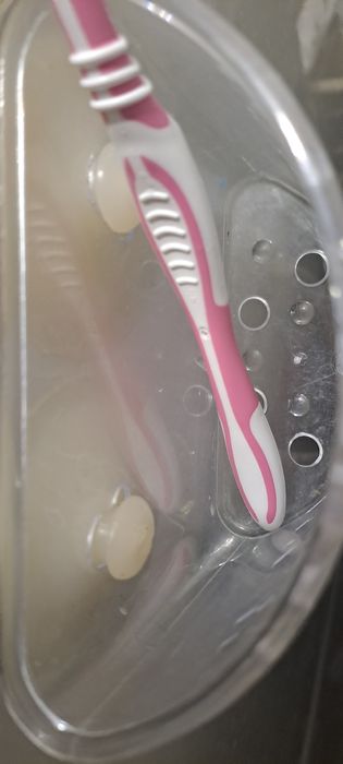 Suporte suspenso com ventosas para escova de dentes