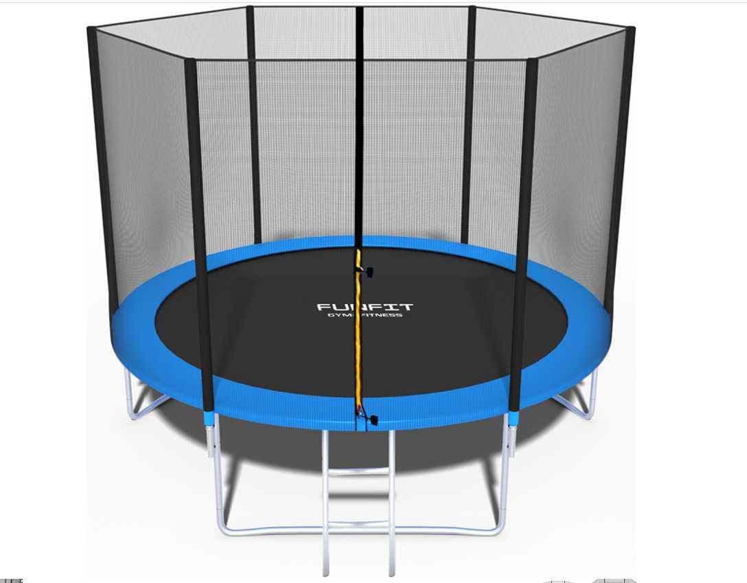 TRAMPOLINA OGRODOWA 252cm z siatką ochronną  FUNFIT, stan jak nowy