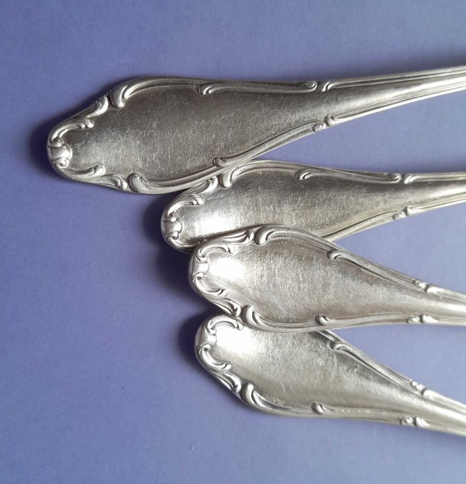 Sztućce Łyżki Stołowe Wellner Plater Model Mozzart Posrebrzane 90_5szt