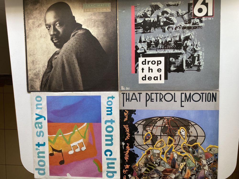 Discos de vinil Isaac Hayes,Tom Tom Club,That petrol emotion