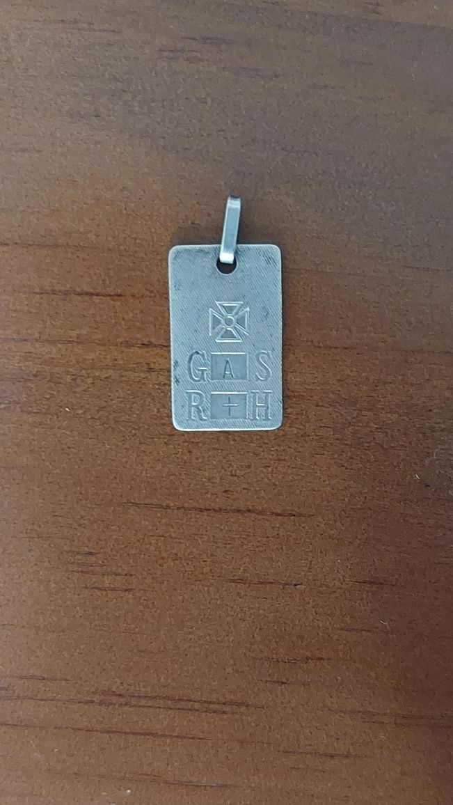 Pendente em prata - grupo sanguíneo A+