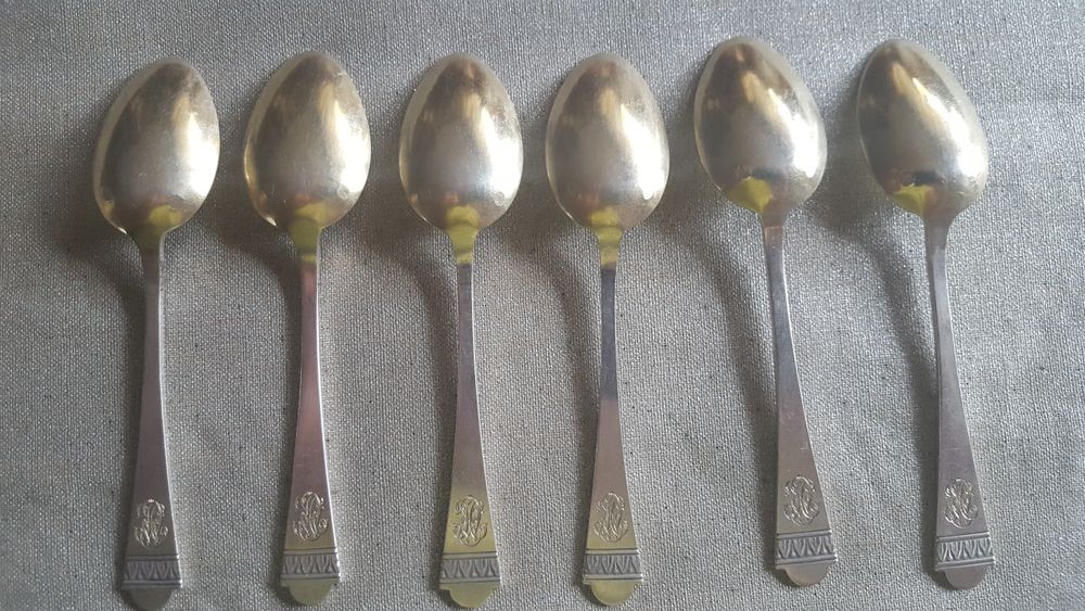 Łyżeczki stare srebro pr.916 waga 94.2gr