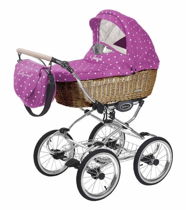 WIKLINOWY wózek retro BabyActive Ballerina wiklina aż 4 LATA GWARANCJI