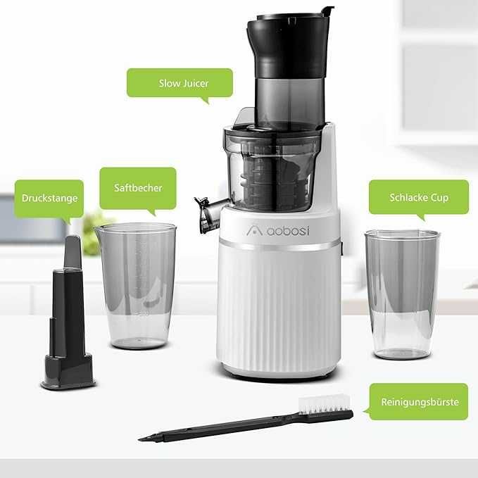 Wyciskarka wolnoobrotowa 80mm AOBOSI Slow Juicer 200W BPA Free SJ-022