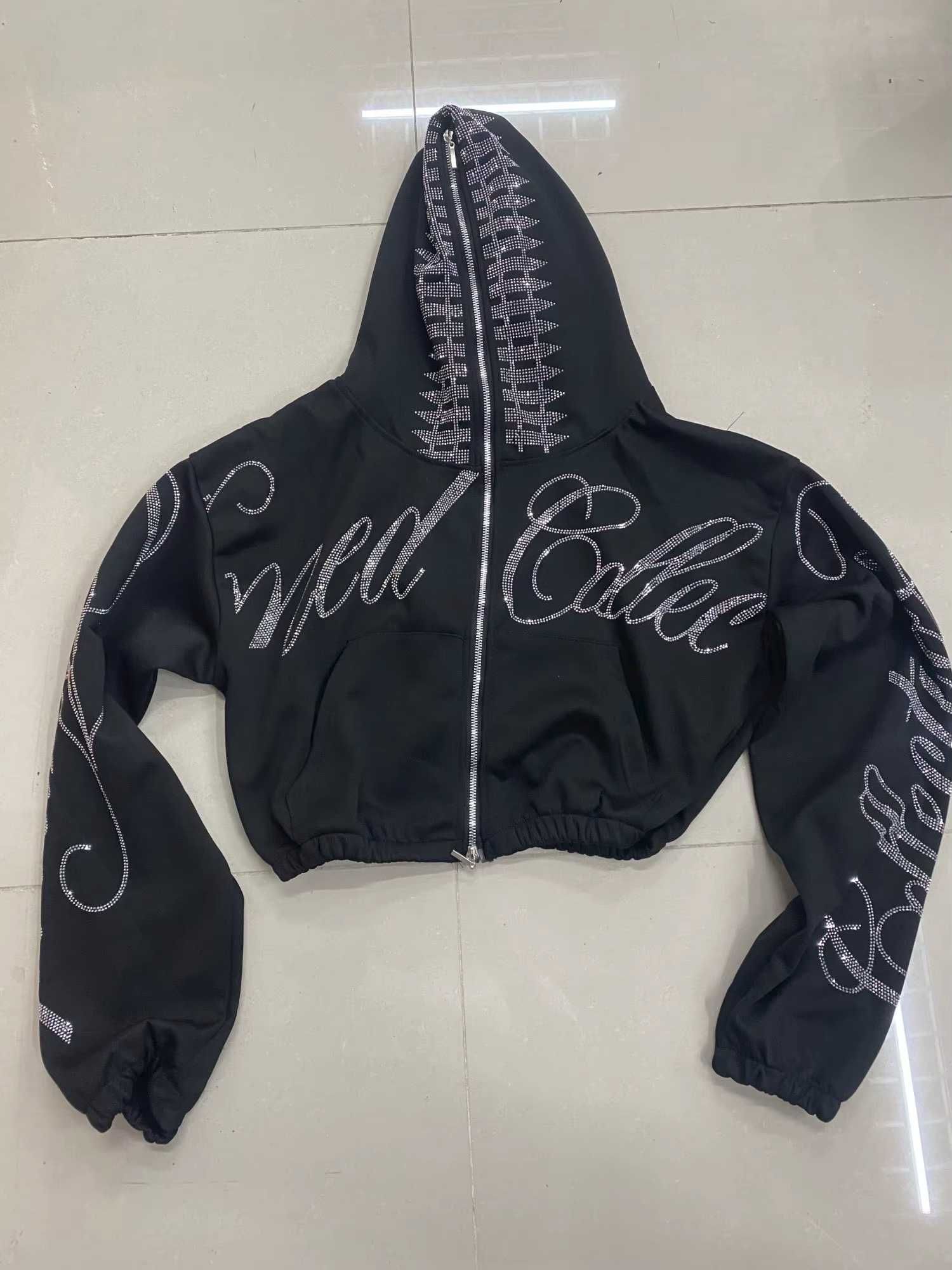 Зип Худи и штаны со стразами Shyne Balenciaga swarovski Opium Archive