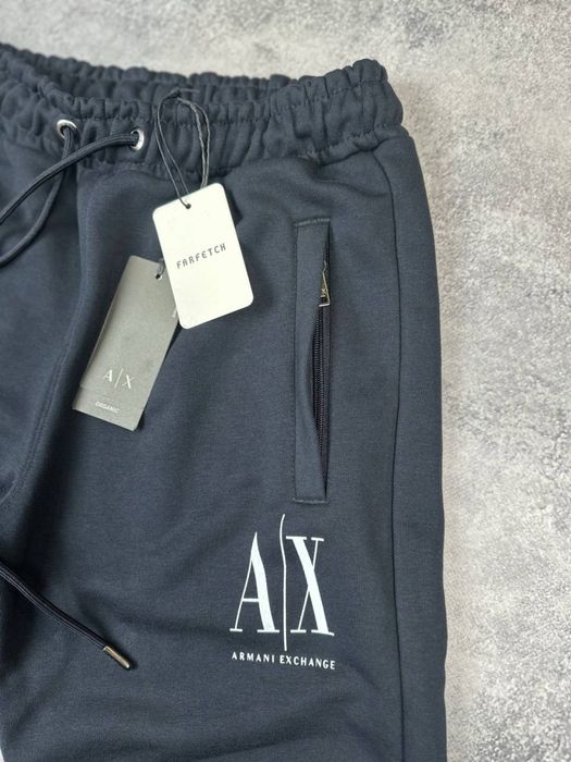 Штани Armani Exchange синій чоловічі штани армані сині чоловічі
