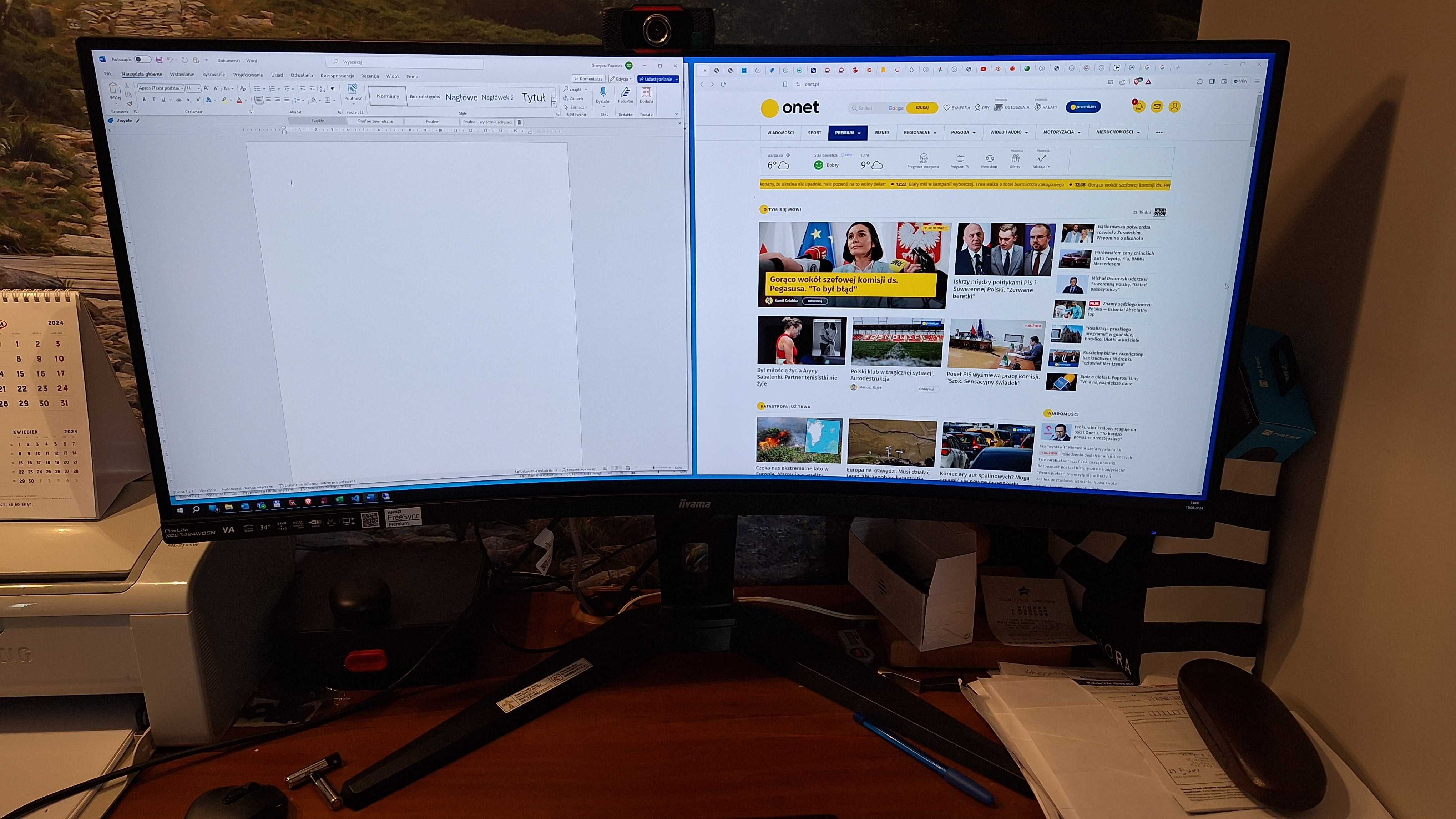 Monitor LED iiyama XCB3494WQSN-B1 34cale