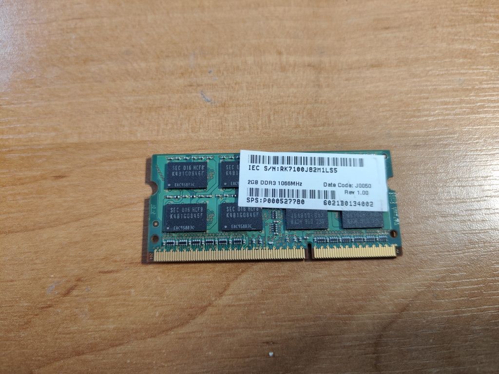 Pamięć RAM SODIMM 2GB DDR3 Samsung