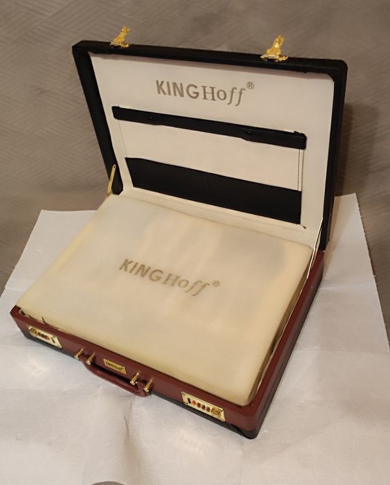 Zestaw sztućców w walizce firmy Kinghoff 72 szt. wysoki połysk