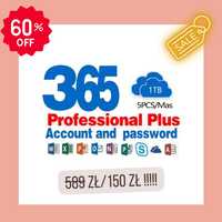 Microsoft 365 Pro Plus (Office 365) 5 urządzeń 1 rok