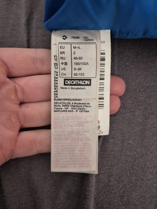 Kurtka płaszcz przeciwdeszczowy Quechua decathlon