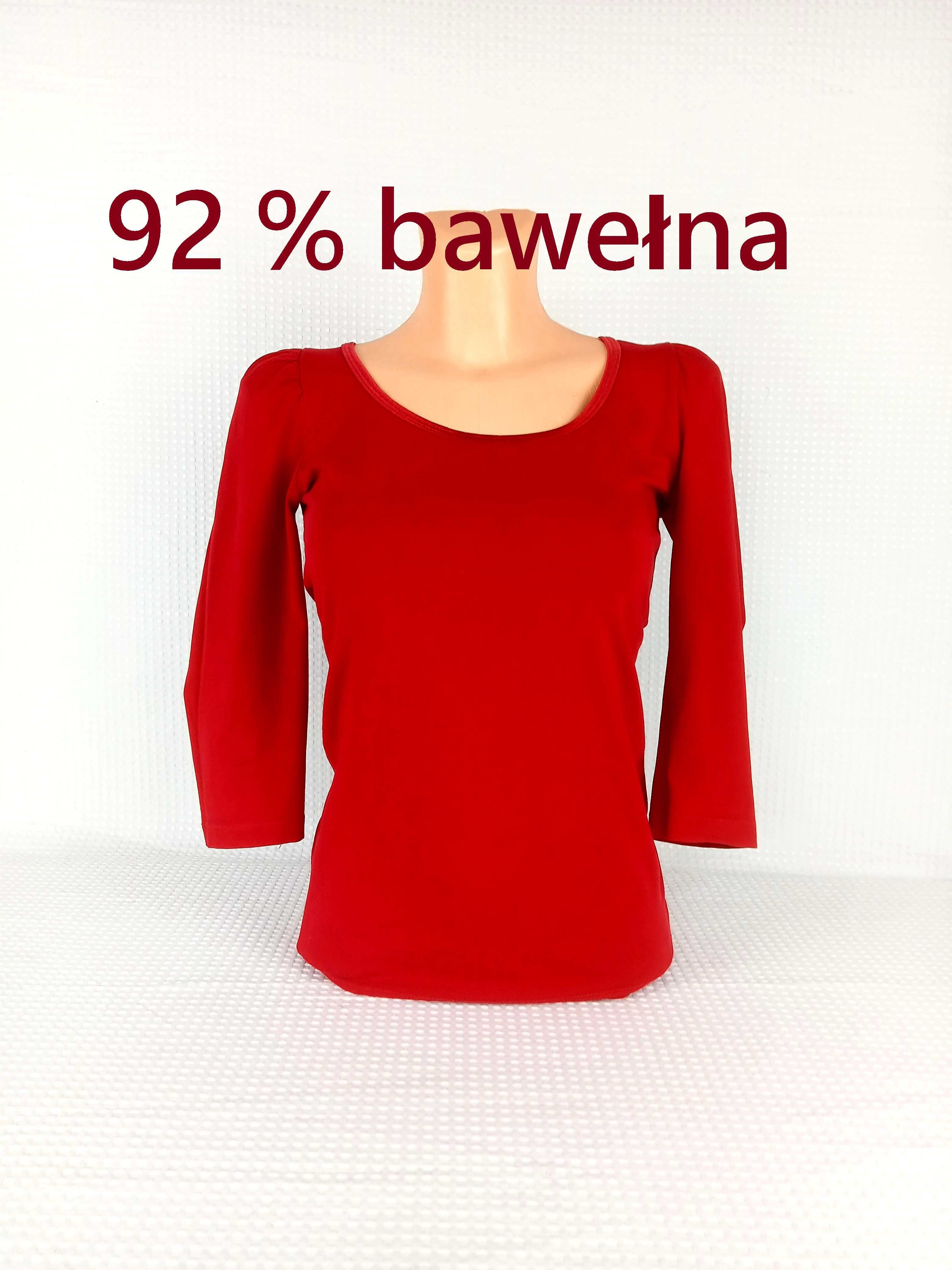 bluzka czerwona 92 % bawełny