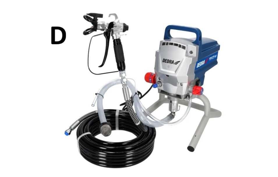 Wynajem Agregat malarski 950W 2 l/min, wąż15m, pistolet 517, DEDRA
