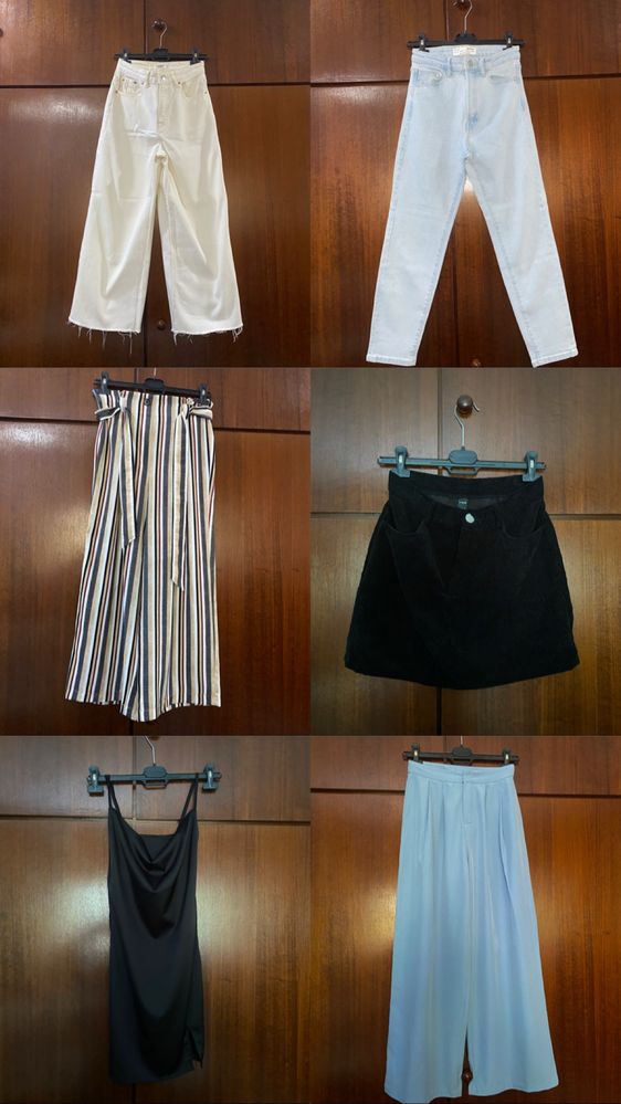 Lote de roupa feminina + acessorios (mais de 40 peças desde o Xs ao M)