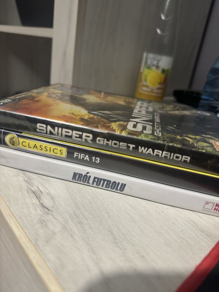 3 gry Sniper Ghost Warrior , Fifa 13, Król Futbolu Komputer