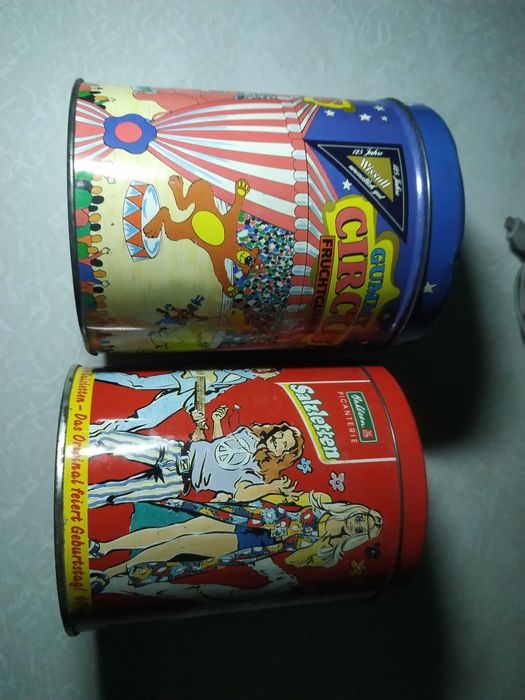 Банки металеві від цукерок 90-ті рр порожні