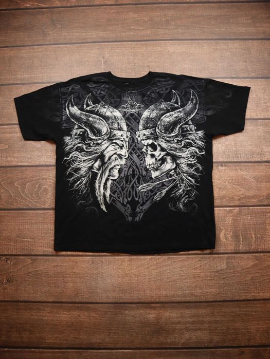 Viking Wiking Thor Valhalla czarna tshirt koszulka z krótkim rękawem