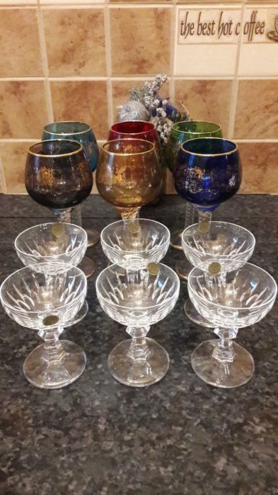 Бокалы  хрусталь мартинки Германия Богемия винтаж