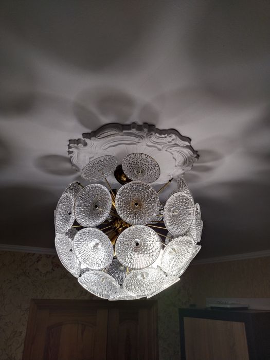 Продам люстру круглу вінтажну хрустальна оригінальна