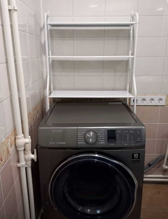 Универсальный стеллаж 156см в ванную над машинкой стелаж 3 полки