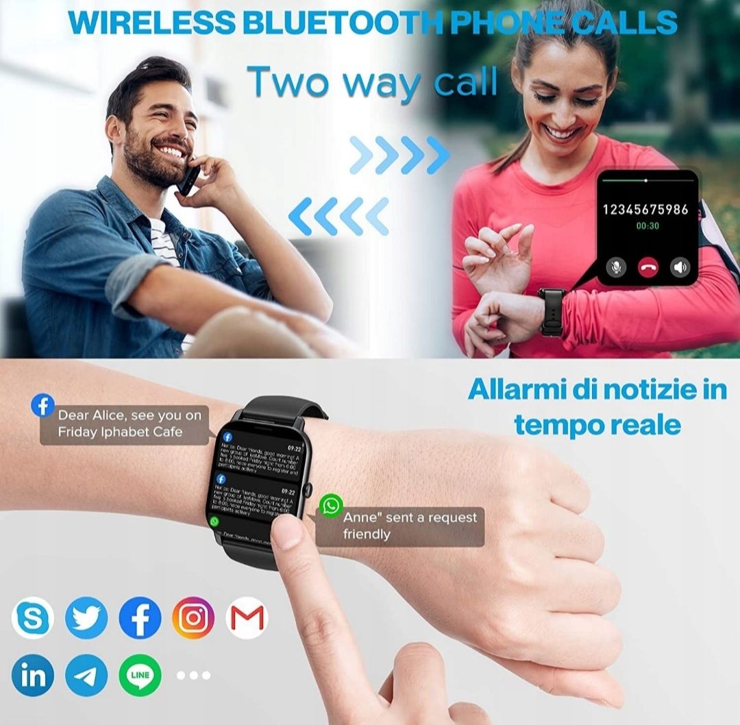 Smartwatch P66 czarny