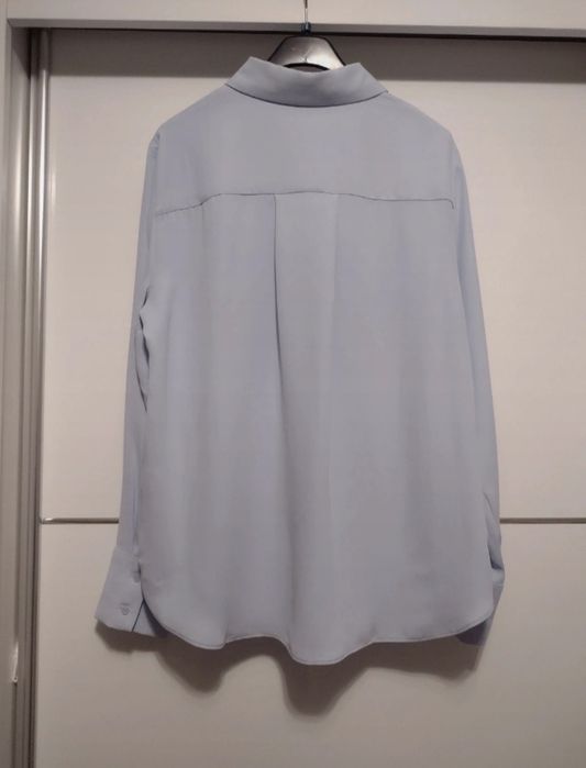 Niebieska satynowa koszula damska H&M S oversize nowa