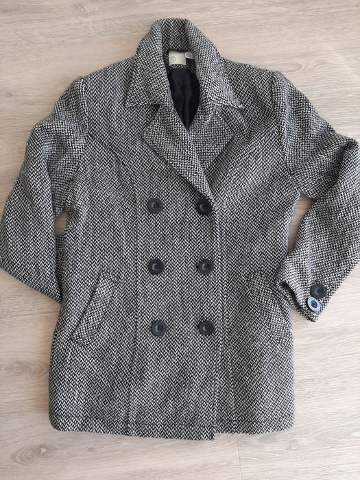 Casacão/sobretudo cinza mesclado nr. 40