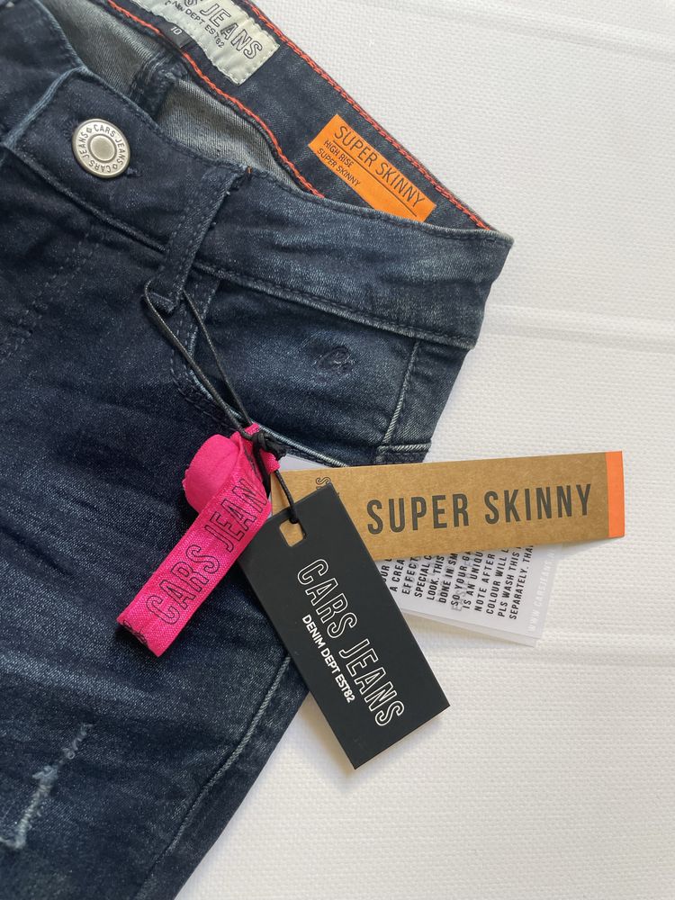 140 Cars Jeans Super Skinny High Rise miękkie jeansy rurki stretch