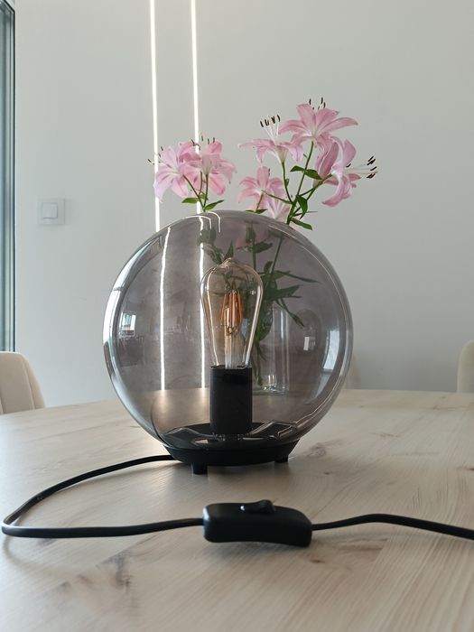 Lampa stołowa szklana lampka nocna używana