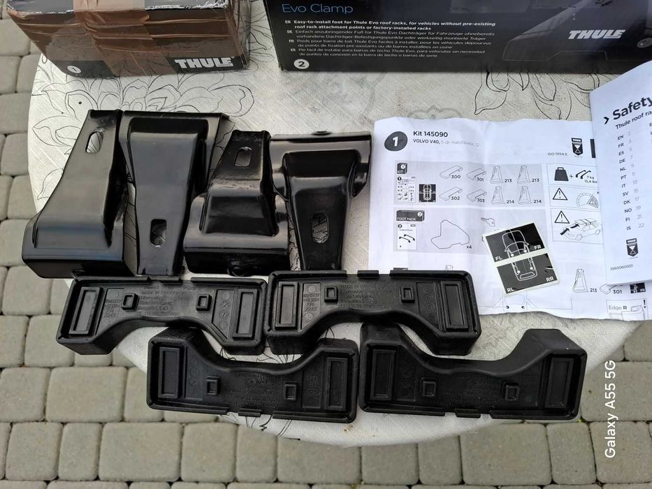 Nowe Stopy Thule 7105 Kit 5090 Volvo V40 Hatchback Bagażnik Dachowy