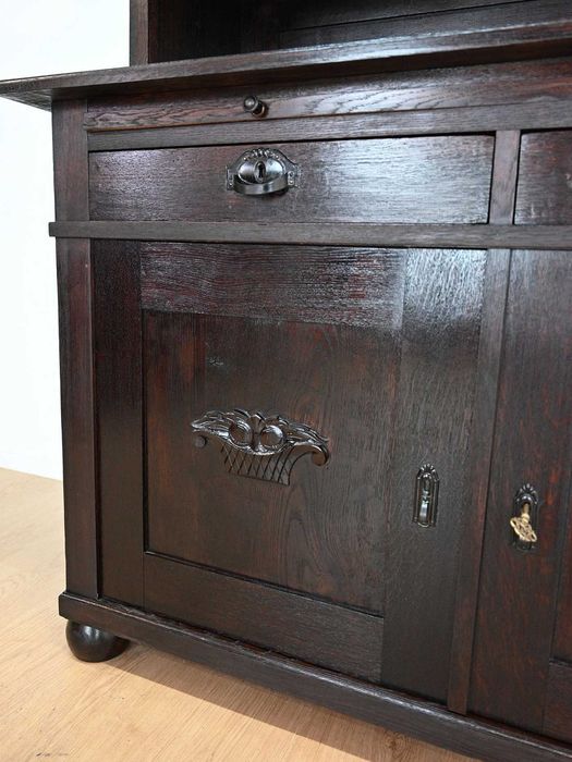 wysoki kredens międzywojenny lity dąb 072202