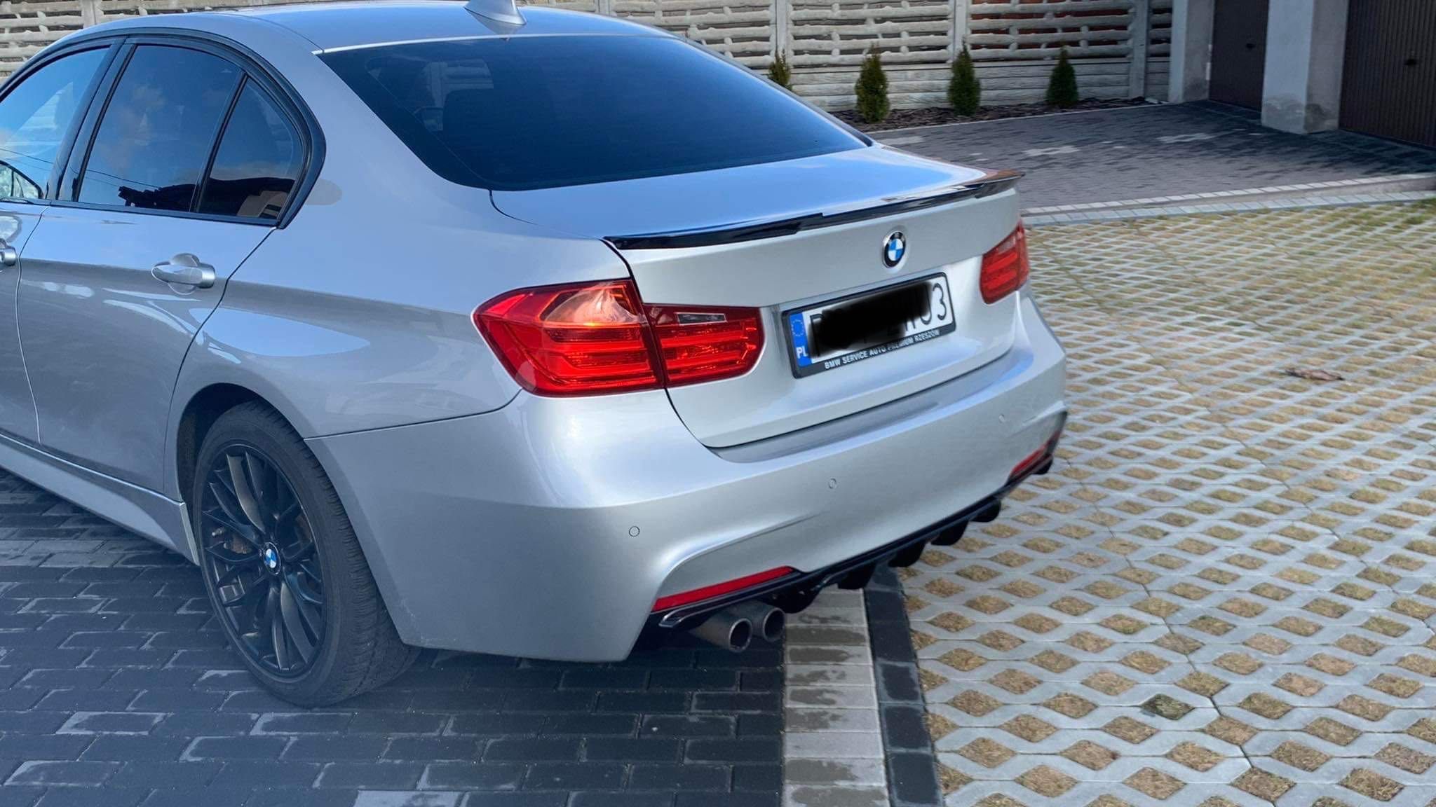 Spoiler Lotka Dokładka BMW F30 CZARNY POŁYSK / CARBON